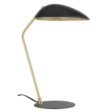 Eglo Canada 205765A - 1 LT Table Lamp Black Finish w/ Brushed Brass Accents & Black Metal Shade