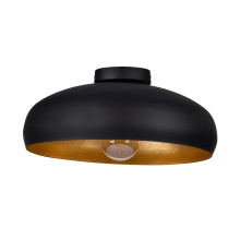 Eglo Canada 206014A - 1 LT Metal Dome Ceiling Light Black w/ Gold Leaf Interior