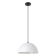 Eglo Canada 206242A - 1 LT Dome Pendant w/ Grey Exterior & White Interior Metal Shade