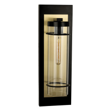 Eglo Canada 206295A - 1 LT Outdoor Wall Light w/ Black & Brushed Gold Finish w/ Clear Glass Shade