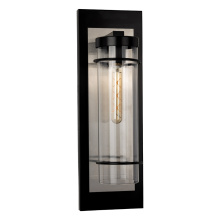 Eglo Canada 206296A - 1 LT Outdoor Wall Light w/ Black & Brushed Nickel Finish w/ Clear Glass Shade
