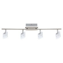 Eglo Canada 31372A - 4 LT Integrated LED Fixed Track light w/ Chrome Finish & Satin Acrylic Adjustable Shades