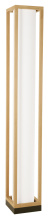 Eglo Canada 390103A - 4 LT Floor Lamp w/ Natural Wood Frame, Black Base & White Fabric Shade