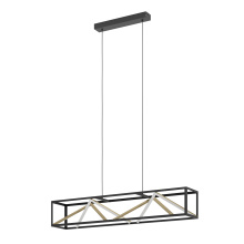Eglo Canada 390417A - 1 LT LED Linear Pendant w/ Black & Gold Finish w/ White Acrylic Diffuser
