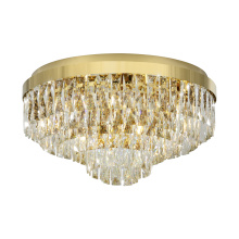 Eglo Canada 39458A - 11 LT Ceiling Light w/ Gold Finish & Clear Glass Crystal Elements