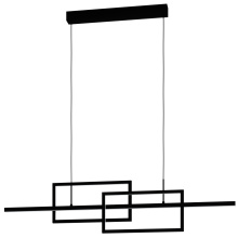 Eglo Canada 39797A - Integrated LED Linear Pendant w/ Black Finish & Geometric Design