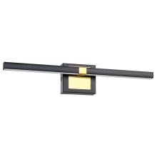 Eglo Canada 900928A - 1 LT Integrated LED Bath/Vanity Light w/ Black & Brushed Brass Finish & White Diffuser