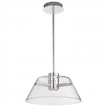 Nuvo 62/2052 - Edmond; 17 Inch LED Pendant; Polished Nickel