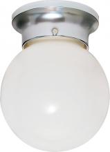 Nuvo SF77/111 - 1 Light - 8&#34; Flush with White Glass - Polished Chrome Finish