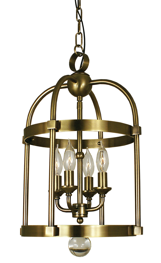 4-Light Brushed Nickel Compass Mini Chandelier