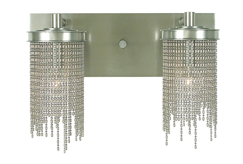 2-Light Polished Silver Guinevere Sconce