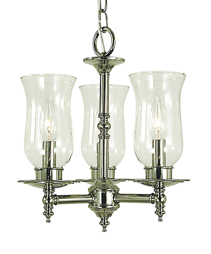 3-Light Mahogany Bronze Sheraton Mini Chandelier