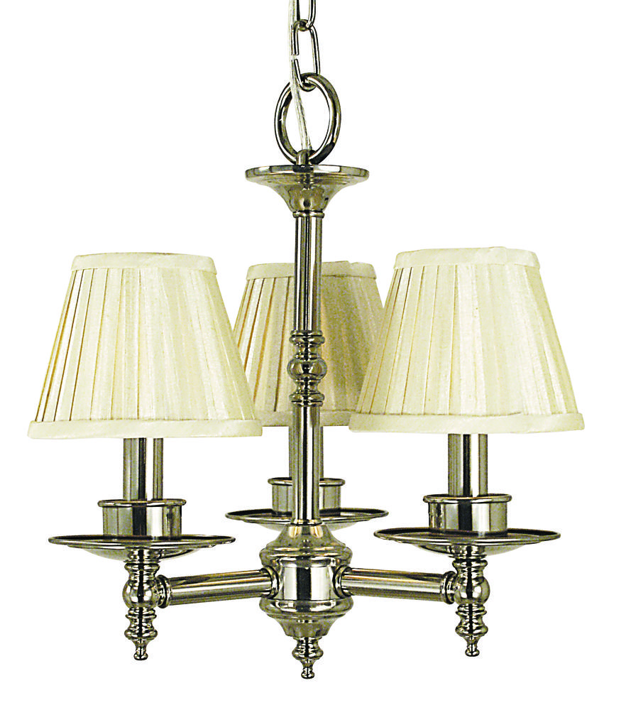 3-Light Antique Brass Sheraton Mini Chandelier