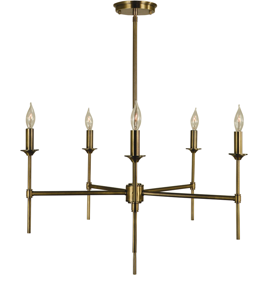 5-Light Polished Nickel Chandler Chandelier