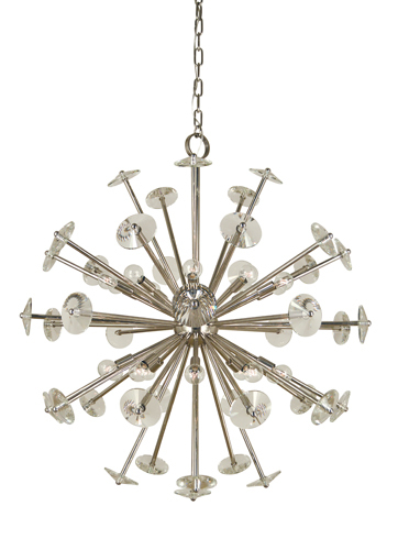 20-Light Polished Nickel Apogee Foyer Chandelier