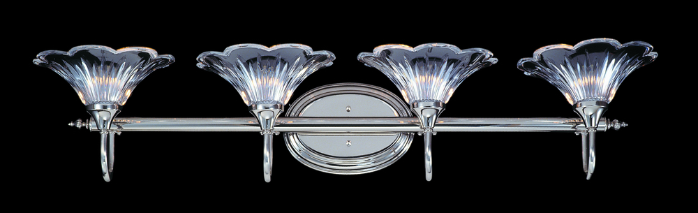 4-Light Polished Silver Geneva Sconce