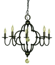 Framburg 1161 BN - 5-Light Brushed Nickel Quatrefoil Dining Chandelier