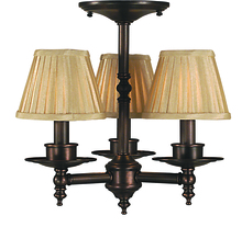 Framburg 2516 AB - 3-Light Antique Brass Sheraton Flush / Semi-Flush Mount