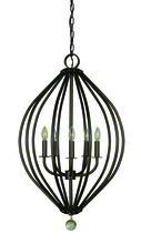 Framburg 4345 BN - 5-Light Brushed Nickel Chandelier