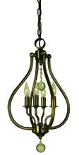 Framburg 4444 AB - 4-LIGHT ANTIQUE BRASS DEWDROP PENDANT