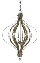 Framburg 4586 BN - 6-Light Brushed Nickel Aries Chandelier