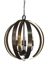 Framburg 4779 PN/BN - 6-Light Polished Nickel Venus Chandelier