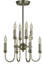 Framburg 4794 SP/PN - 8-Light Satin Pewter/Polished Nickel Nicole Chandelier