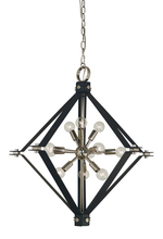 Framburg 4818 AB/MBLACK - 11-Light Antique Brass/Matte Black Axis Chandelier