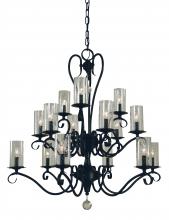 Framburg 5027 MBLACK - 15-Light Ilsa Dining Chandelier