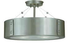 Framburg 5390 SP/PN - 4-Light Satin Pewter/Polished Nickel Oracle Flush / Semi-Flush Mount