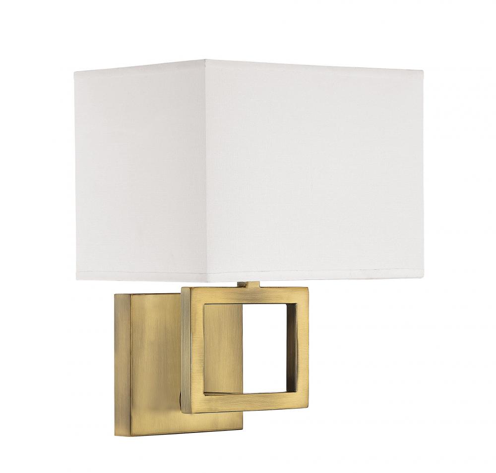 1-Light Wall Sconce in Natural Brass