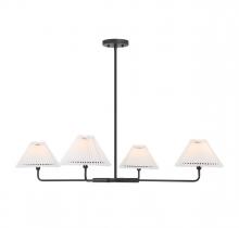 Savoy House Meridian M100121MBK - 4-Light Chandelier in Matte Black