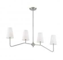 Savoy House Meridian M10078BN - 4-Light Linear Chandelier in Brushed Nickel