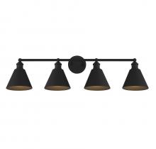 Savoy House Meridian M80065MBK - 4-Light Bathroom Vanity Light in Matte Black