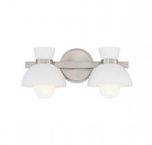 Savoy House Meridian M80074BN - 2-Light Bathroom Vanity Light in Brushed Nickel