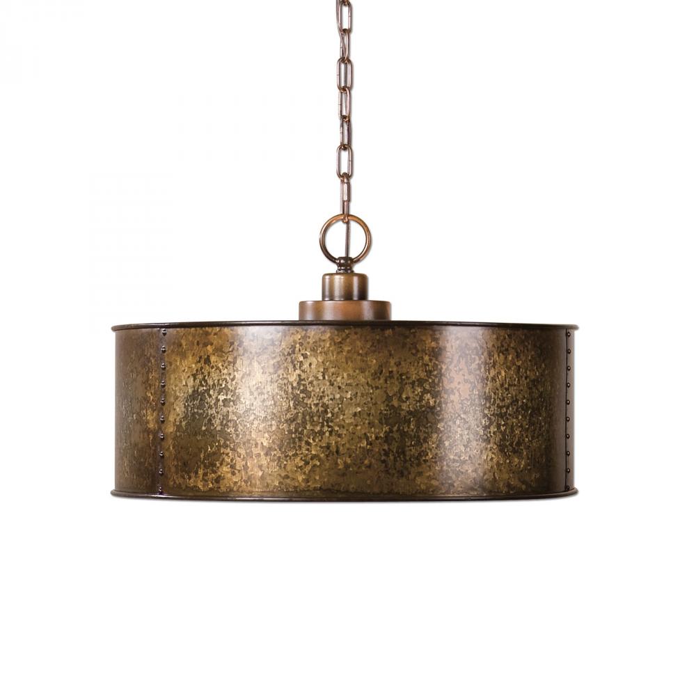 Uttermost Wolcott 3 Light Golden Pendant