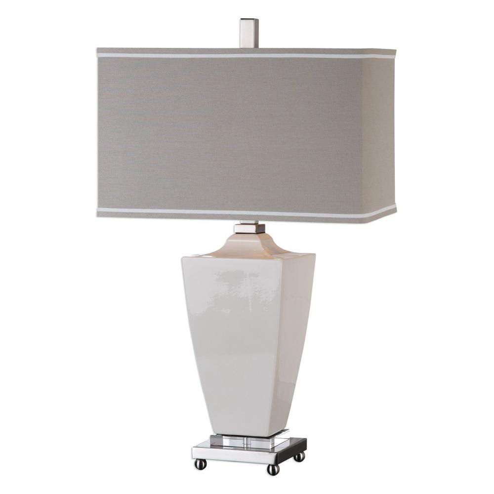 Uttermost Rochelle White Glaze Table Lamp