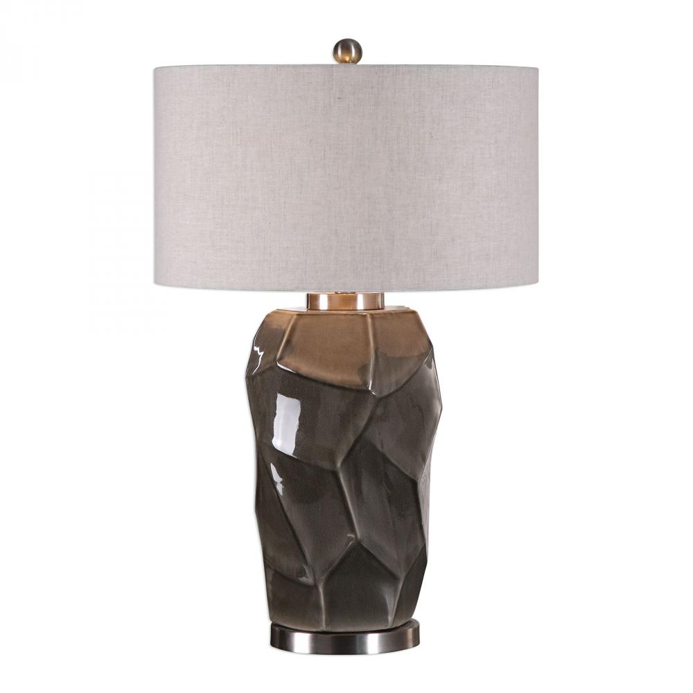 Uttermost Crayton Crackled Gray Table Lamp