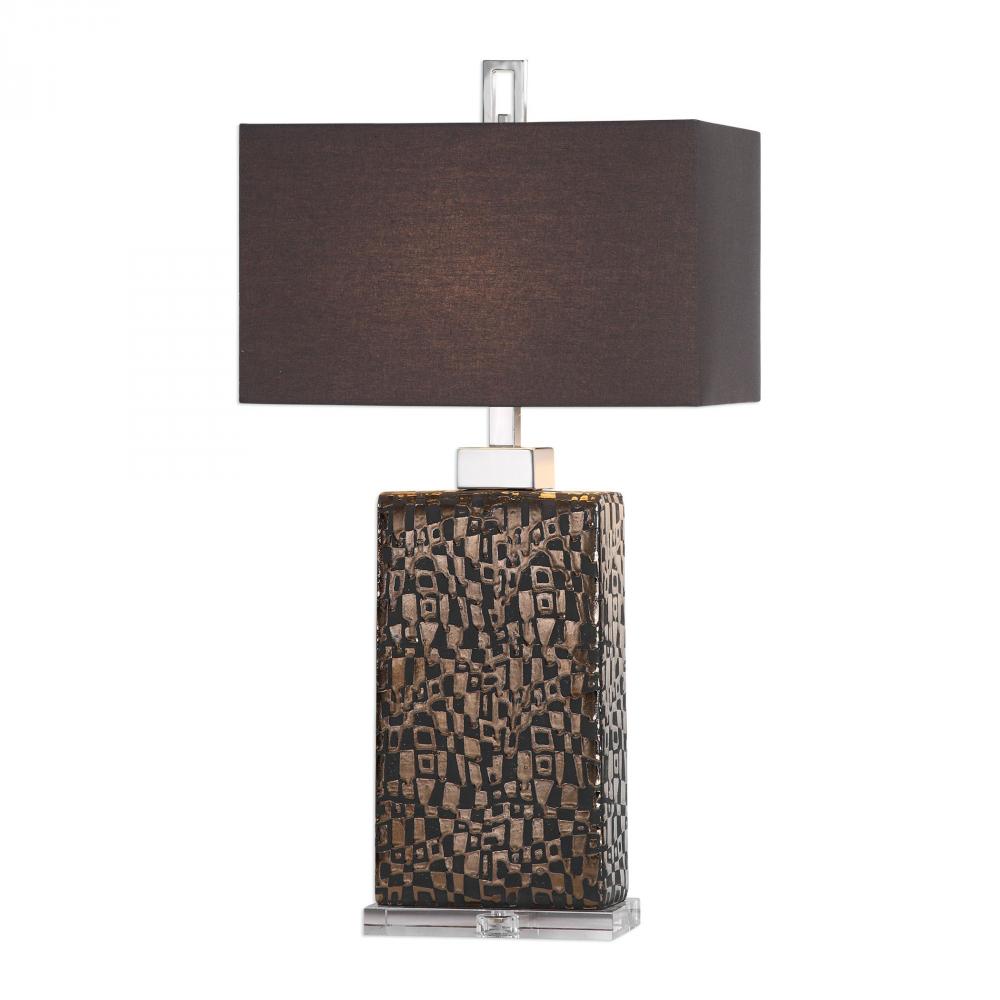 Uttermost Olavo Etched Dark Bronze Lamp