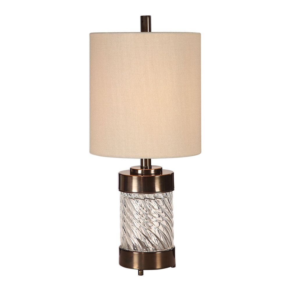 Uttermost Thorton Spiral Glass Buffet Lamp