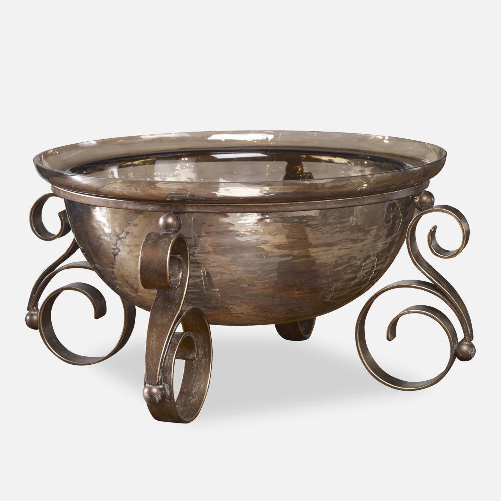 Alya Bronze Glass Bowl