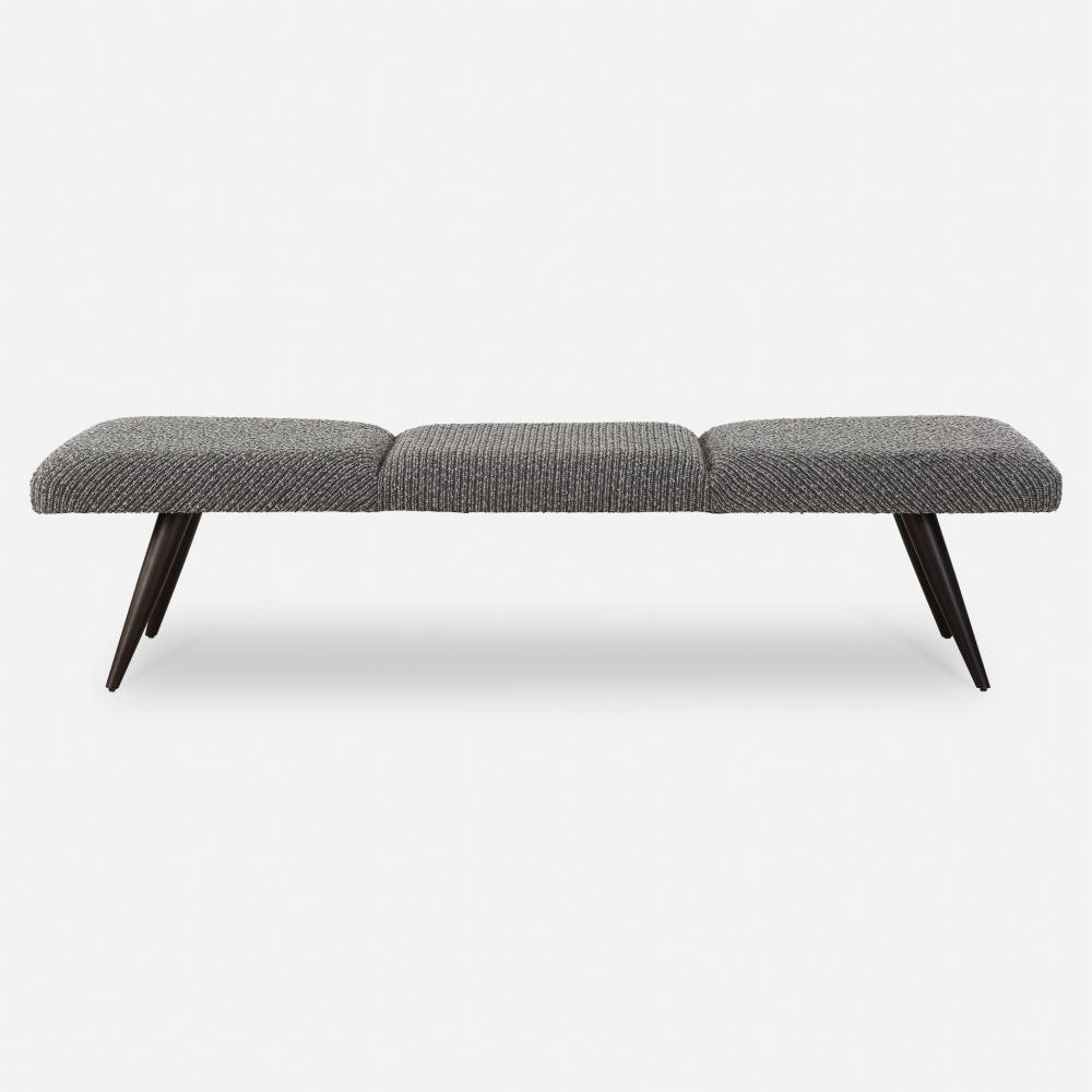 Bowtie Charcoal Fabric Bench