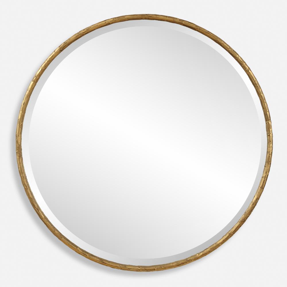 Sutton Aged Gold Round Mirror