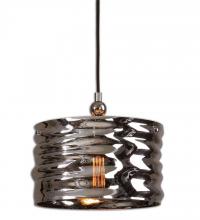 Uttermost 22011 - Uttermost Aragon 1 Light Nickel Glass Pendant