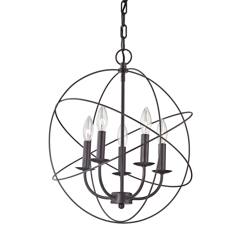 Thomas - Williamsport 18'' Wide 5-Light Chandelier - Oil Rubbed Bronze