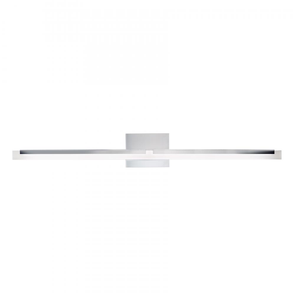 Double L Sconce Linear 36'' Wide Integrated LED Vanity Light - Chrome