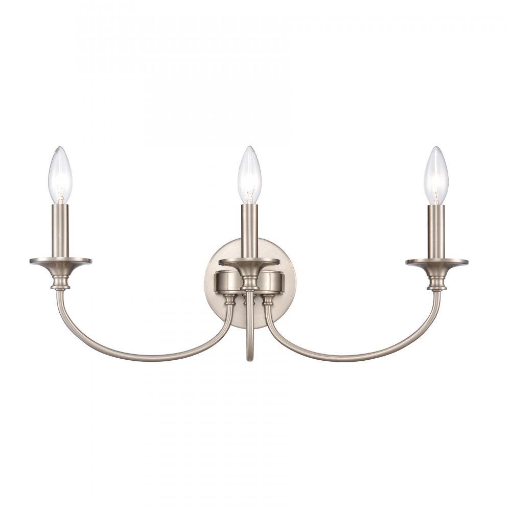 Cecil 22'' Wide 3-Light Vanity Light - Brushed Nickel