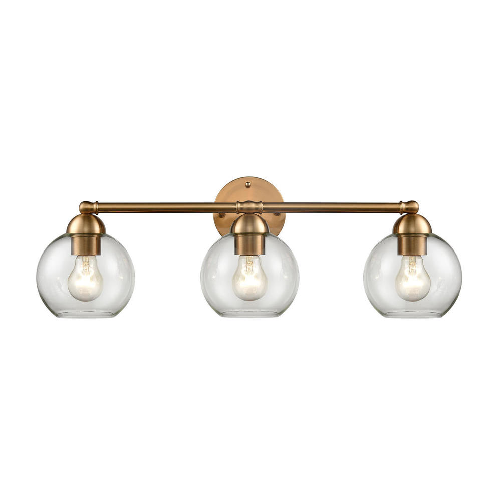 Thomas - Astoria 25'' Wide 3-Light Vanity Light - Satin Gold