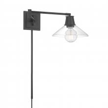 ELK Home 6661-MB-CL - Dillon 6.75'' High 1-Light Swingarm Sconce - Matte Black