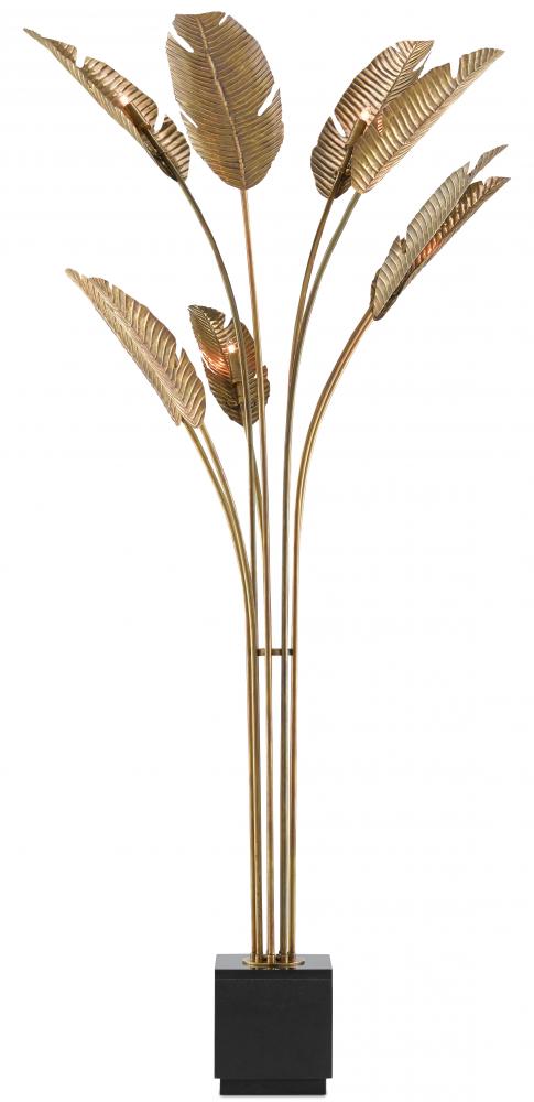 Tropical Grande Brass Floor Lamp